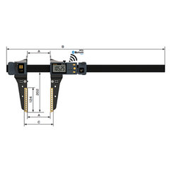 超軽量無線アルミ大型ノギス400mm／ 品番　M156AL-BT04S