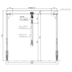 簡易門型クレーン2.8ton／品番　MC2GC-2800KG