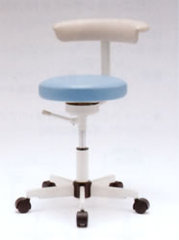 背付ガス昇降式丸椅子(キャスター付)/品番　M2201M126W-V2BL